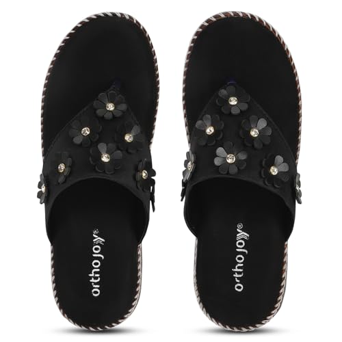 Image of ORTHO JOY doctor Fancy Footwear for women || Orthopedic Women's Fancy Slipper /Sandal For Women