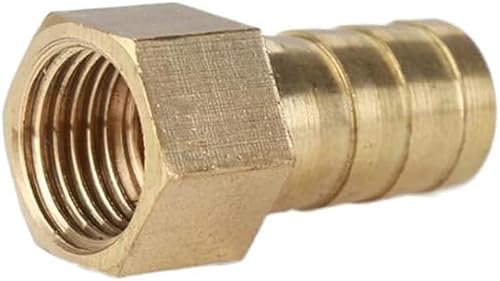 Gkirqvpe Women's One Color Brass Barb Hose, Bsp Thread Brass Barb Pipe Fitting Hose Tail Pagoda Joint Connector Multiple Sizes(14Mm*1/2Inch)
