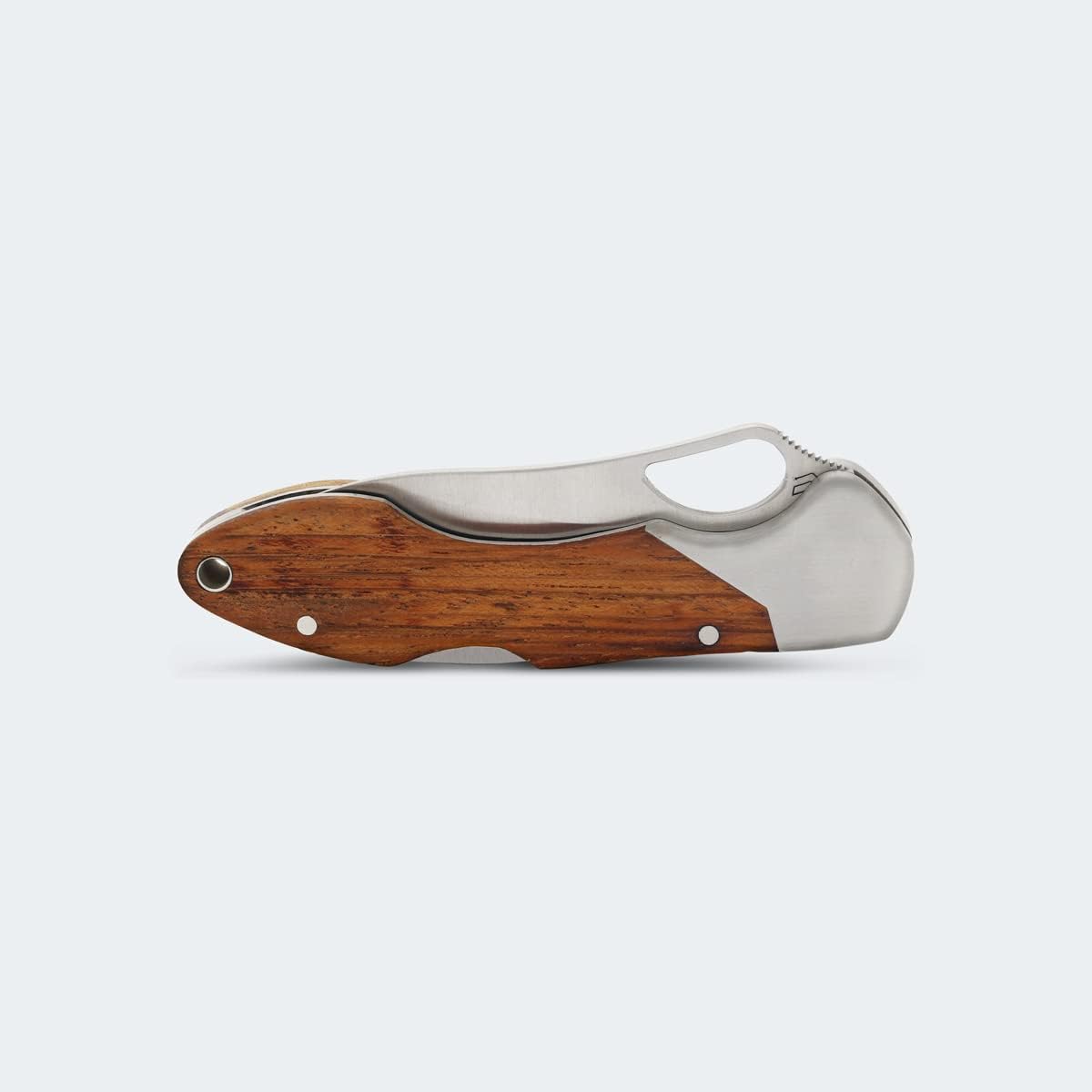 CIMO Gecko 7 Stainless Steel Pocket Knife Jatoba Wooden Handle with Clip - GE7-MAD