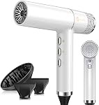 Slopehill Séchoir professionnel ionique, 110000 U/min, 2000W | Exclusif moteur sans brosse, microfiltre innovant, technologie active d'oxygène, LED Affichage, design ultra-léger 268g