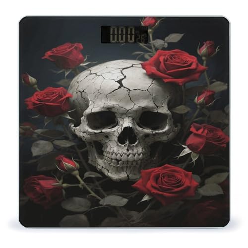 Báscula digital de baño con pantalla LCD y vidrio templado miniatura 1
