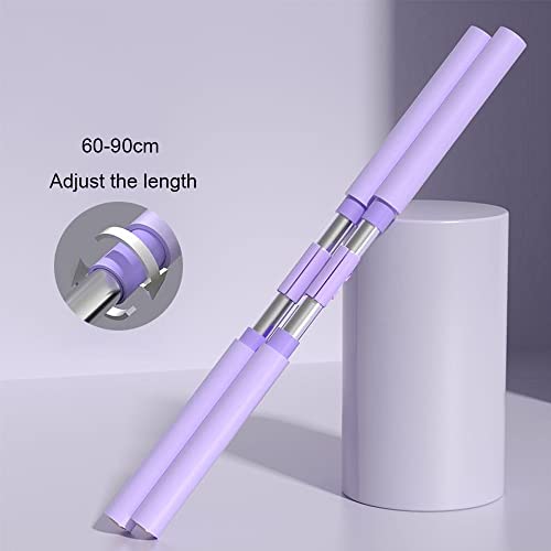 Aikelai Adjustable Length Yoga Sticks , 60-90Cm Retractable Neck Back Posture Corrector For Women Men Back Straightener Device, Open Shoulder Back Brace Posture Corrector For Kids, Children, Teenagers (Pink) #TOP5
