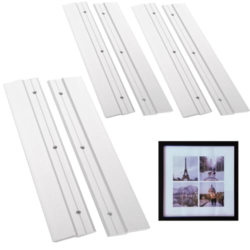 Image of WOPPLXY 3 Pairs 10 Inch French Cleat Hanger, French Cleat Heavy Duty, French Cleat Picture Hanger for Hanging Mirrors, Picture, Whiteboard, Art, Frames, Aluminum Z Bar Hanger Supports 50lbs