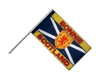 Drapeau Ecosse Bonnie Scotland Digni 60x90cm avec hampe bois pour supporter