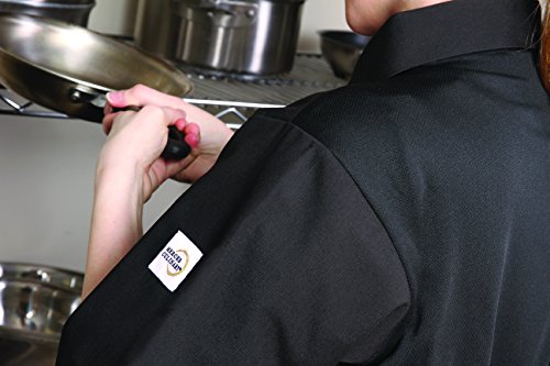 Mercer Culinary M60200BKL Millennia Unisex Cook Shirt with Wicking Mesh Back, Large, Black4
