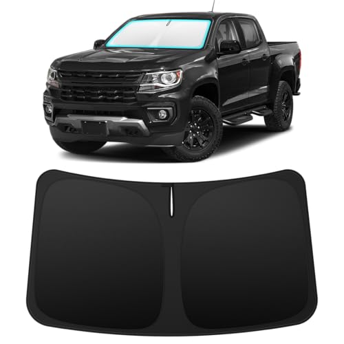 Image of INSAUTO Custom Fit Windshield Sun Shade for Chevrolet Colorado 2015-2022 | Foldable Front Window Sunshade Car Accessories, UV & Heat Reflector, Keeps Interior Cool, Includes Storage Bag