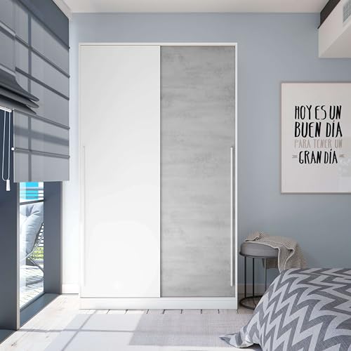 Armario puertas correderas blanco artik para habitaciones pequeñas sin espacio 7