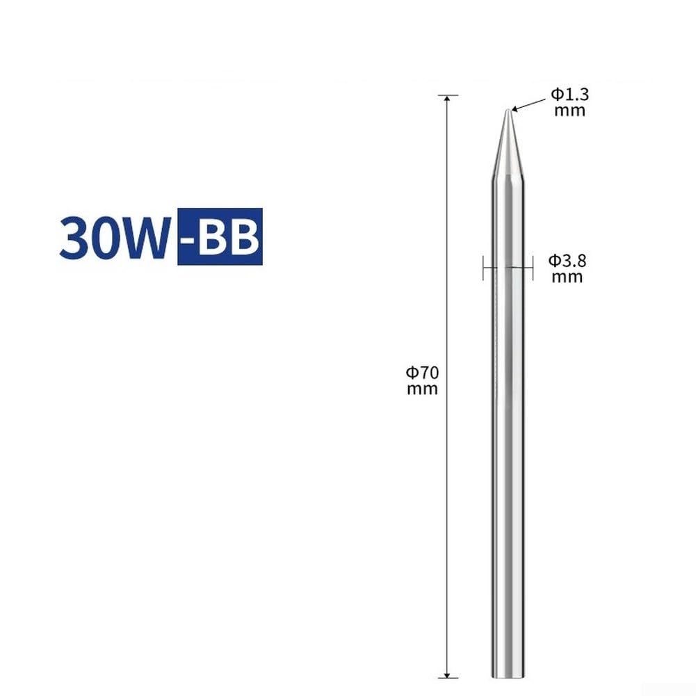 Punta de para soldador Cobre, Calentamiento Externo, 70mm Punta(30W-BB1.3)