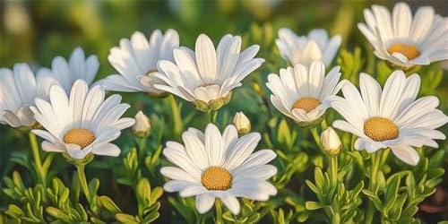 Broderie diamant 120x50cm fleurs sauvages : l'activité anti-stress adulte