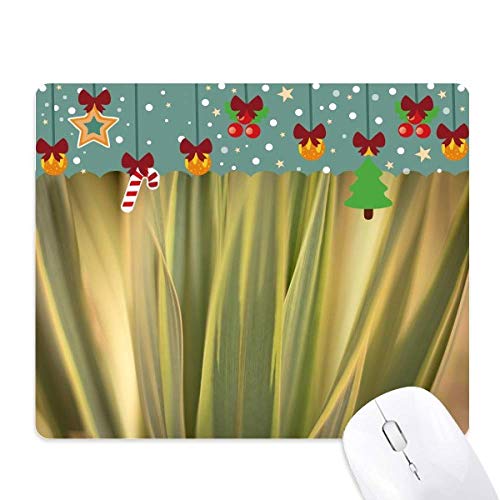 Tapis de souris en caoutchouc motif feuilles vertes pour bureau