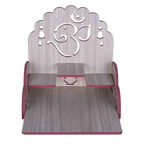 Krupasadhya Wooden Wall Mount Temple for Home Shop Office| Puja Mandir |Wall Hanging and Table Top Home Mandir Temple |Home Decor Beautiful Wooden Temple 2