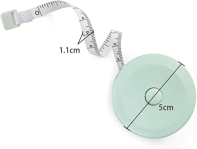 Mini Measuring Tape, 3pcs 2.18 Yards Retractable Measuring Tape(Blue, Pink and Green)