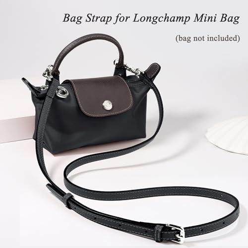 Image of Leather Purse Straps for Longchamp Conversion Kit, Leather Handbag Crossbody Shoulder Strap Adjustable for Women
