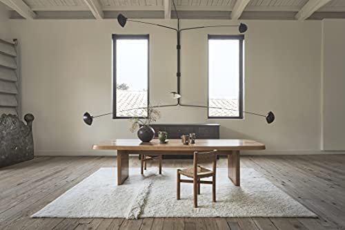 Lorena Canals-Woolable Area Rug, Living Room. Sheep Of The World Tundra In Color White Sheep - Handmade In Rectangular Shape And Natural High Pile Undyed Wool-Size: 5' 7" X 7' 10" #TOP7