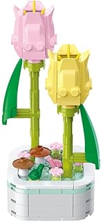 زهور تركيب أبدية بوعاء بمكعبات صغيرة من Next Store – ديكور أنيق قابل للتجميع – لعبة زهور تعليمية وهدايا مميزة للأطفال