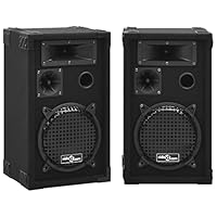 vidaXL 2X HiFi Bühnen Lautsprecher Professionell Passiv Eckenschutz Konzert Lautsprecherbox Bass Box Subwoofer Soundsystem Party Disco 800W