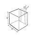 Azar Displays 256105 4-Inch Acrylic Cube Bin for Pegboard or Slatwall, Pack of 4