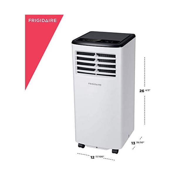 Frigidaire fhpc082ac1 portable room air conditioner 8000 btu ashrae5500 btu doe with a multi speed fan dehumidifier mode easy to clean washable filter in white  urban country home decor
