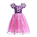 Produktbild Lito Angels Prinzessin Rapunzel Kostüm Kleid Verkleidung für Kleinkind Mädchen Größe 4 Jahre 104, Lila