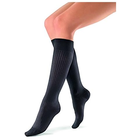 BSN Medical 120213 Jobst Sock, Knee High, Ribbed, Closed Toe, 15-20 mmHG, Small, Black Cover