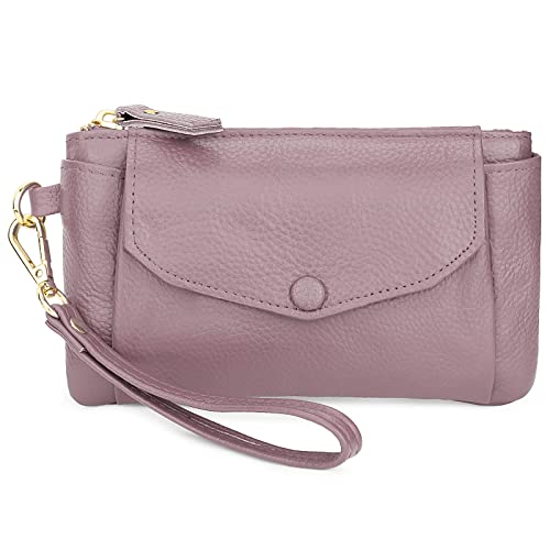 Image of Uromee Wristlet Wallet Clutch Purses for Women Genuine Leather Crossbody Bag Handbag with Detachable Shoulder Chain