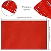 HYANG Solid Colors Transparent PVC Super Clear Holographic Vinyl Plastic Sheet 1 Roll 12'' x 47'' (30cm x 120cm) for DIY Bows Earrings Bags DIY Crafts Making (Red) #3