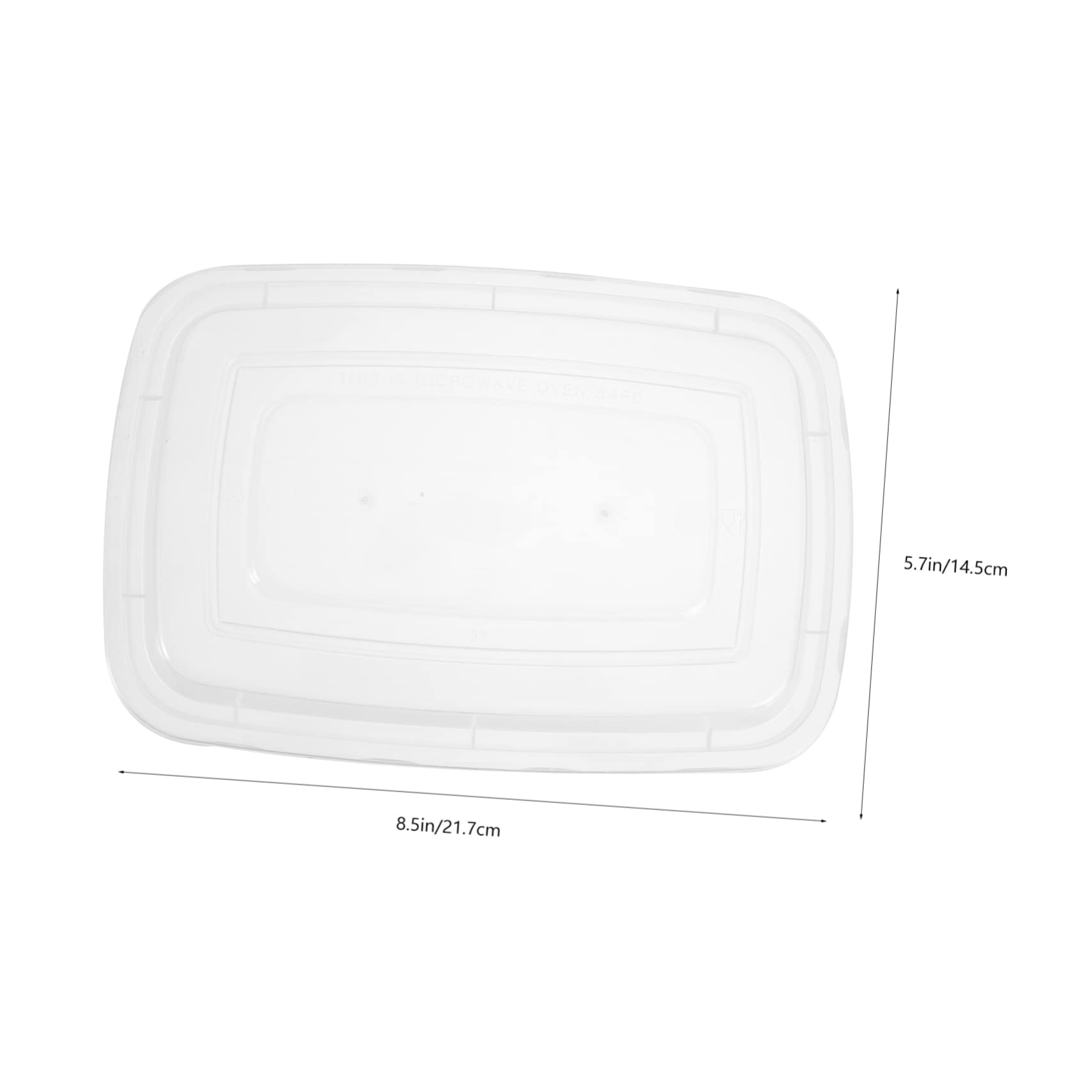 Healifty Plastic Lunch Box Set Disposable Food Storage Boxes Lids for Chinese Food Takeout Microwave Safe Style