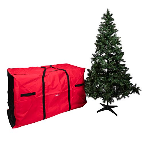 Camerons Christmas Tree Extra-Large Storage Bag with Wheels- Heavy Duty 58x24x34 Storage Container for 9 ft Artificial Trees Decorations Ornaments and More