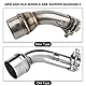 Auspuff Mittelrohr, Motorrad Auspuff Mittelrohr Mittelrohr Link Connect Adapter Schalldämpfer Spitze Absauger für R25/R3 2015-2018