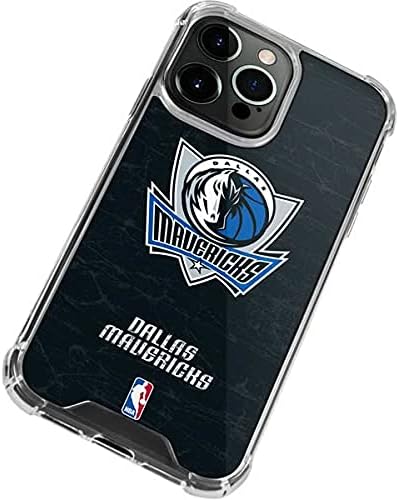 Skinit Clear Phone Case Compatible with iPhone 13 Pro - Officially Licensed NBA Dallas Mavericks Black Primary Logo Design