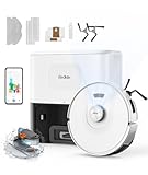 Redkey D8 Saugroboter mit Wischfunktion, 25.000Pa Saugkraft Saugroboter, 4L Staubsauger Roboter mit Absaugstation, Anti-Haar-Verwicklung, LiDAR Navigation, Saug und Wischroboter für Teppich, Tierhaare