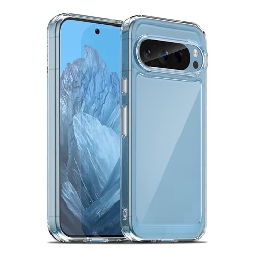 Image of Case for Google Pixel 9 /Pixel 9 Pro, Military Grade Drop Protection Phone Case, Yellowing Resistant, Anti-Scratch Hard PC Back, Shockproof Hard Ultra-Thin Protective Cover, Clear