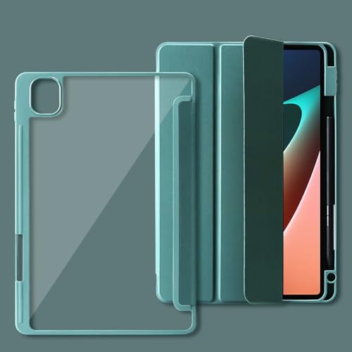 Étui pour Xiaomi Redmi Pad SE 11" tri-pliant vert avec fente stylet