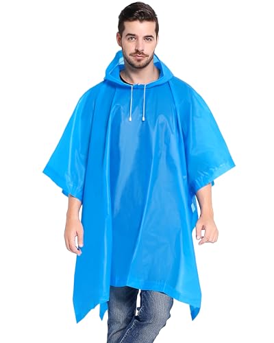 Amazon.com: ANTVEE Reusable Rain Ponchos for Adult 2 Pack for