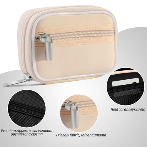 Image of Pill Case Weekly Travel Pill Organizer for Purse with Removable 7 Day Pill Box Premium Neoprene Pill Container for Travel Purse Accessory, Vitamin, Supplement, Small Pieces Arrangement-Cream Yellow