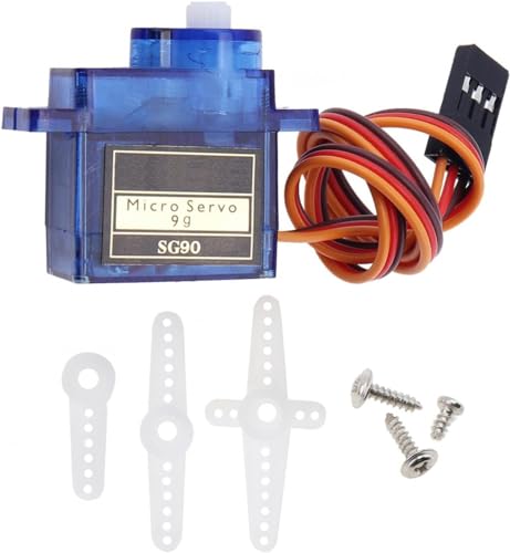 Image of REES52 2 Pack SG90 Micro Servo Motor 9G Mini Servo Kit for RC Robot Arm /Hand /Control with Cable (Control Angle 360 Degree)
