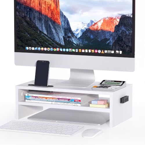 BONTEC Wooden Monitor Stand Riser