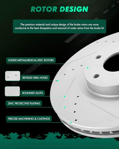Image of SCITOO Front Disc Brake Rotors Kits Brakes Kit:31527