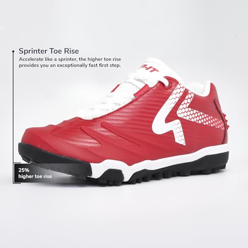 Image of RIP-IT SwiftStep Ringor Pro Turf Softball Shoes | Size 13 | Scarlet