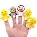 5 Duck Finger Puppets Toys, Soft Rubber Bath Animal Head finger Toys, Birthday Party Supplies Favors for Kids toddlers Boys Girls (Ducks_KB06)