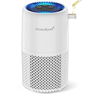 Purificateur d'air pour la maison et la chambre, AromaRoom - Filtre HEPA H13 pour la fumée, le pollen, les squames, les odeurs de cheveux - Filtre 3 en 1 avec mode sommeil, purificateur d'air