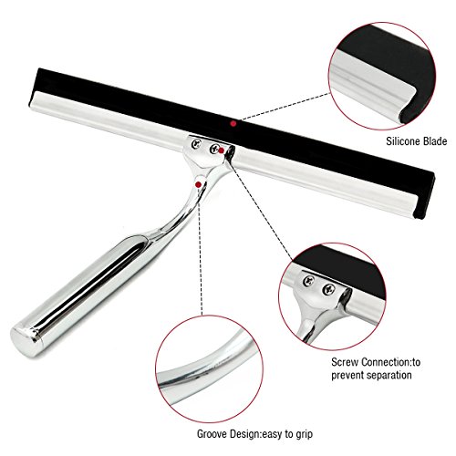 TAPCET Shower Squeegees Wall Mount Stainless Steel...