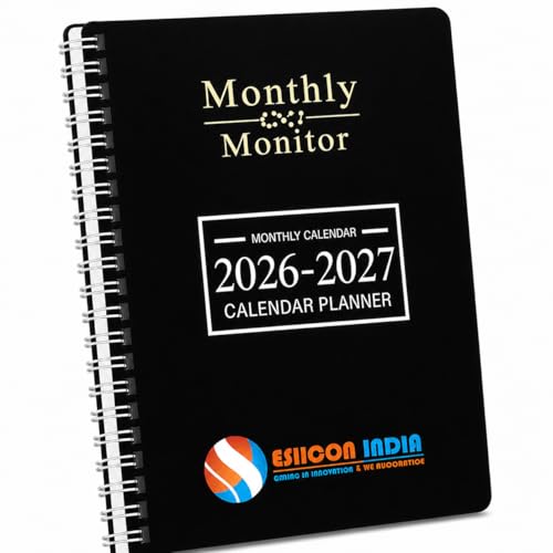 Eshcon [2026-2027] Monthly Spiral Planner Monitor Habit Traker & ...