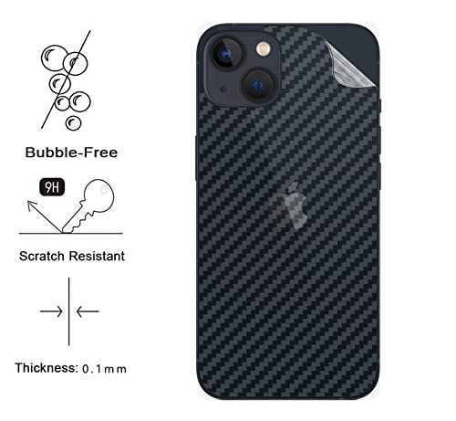 GIOPUEY[4 Pack Back Protector Compatible with iPhone 14, iPhone 14 Back Protector Film, Soft TPU, Thin, Carbon Fiber Texture - Image 2