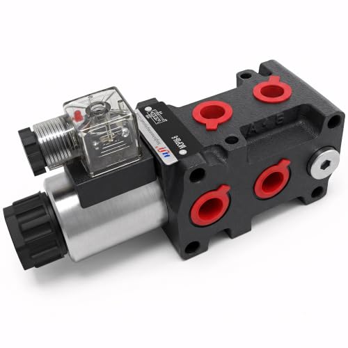 Hydraulic Solenoid Flow Diverter Valve, Stackable Circuit Selector, 6-Port 2-Position 50-LPM 25-MPa...