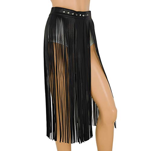 easyforever Women's Strappy Adjustable Waistband Fringe Dress Belt Tassel Skirt Clubwear3