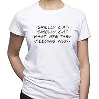 Smelly Cat Smelly Cat Friends Tshirt Camiseta para Mujer Blanco M
