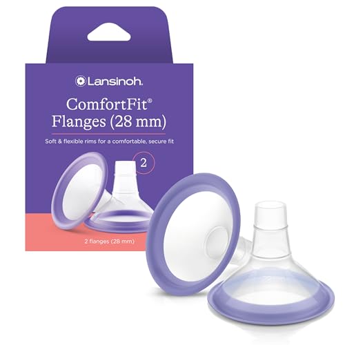 Image of Lansinoh ComfortFit Breast Pump Flanges, Size 28mm, 2 Count