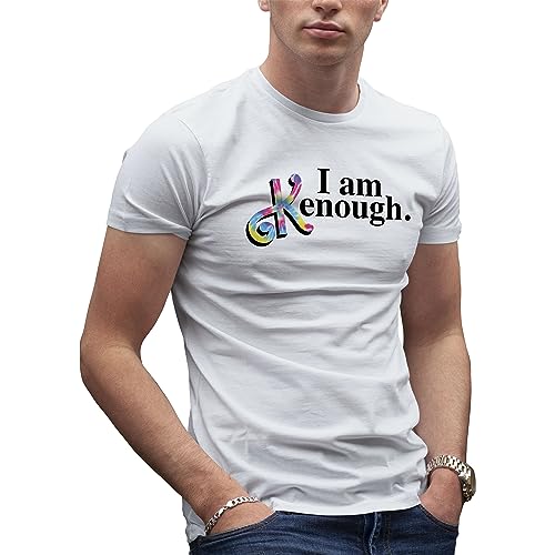 I am Kenough Herren Weißes T-Shirt Size M