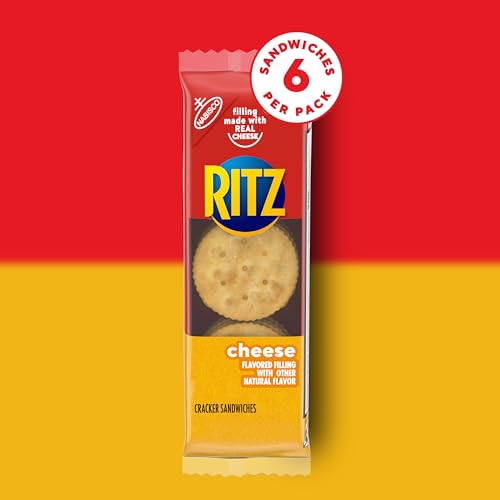 RITZ Cheese Sandwich Crackers, 20 Snack Packs (6 Crackers Per Pack)